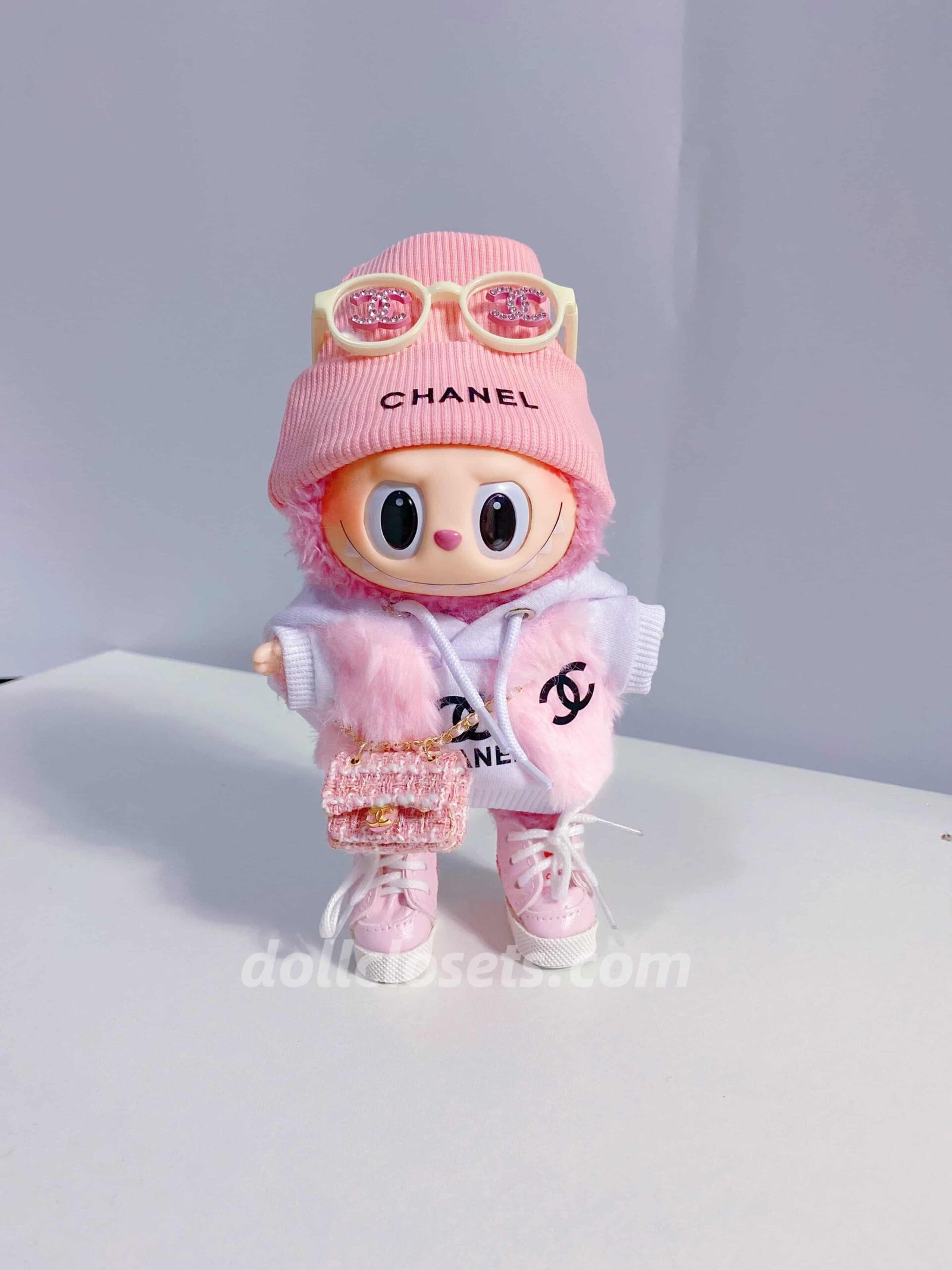 labubu clothes Chanel Pink Vest Sweatshirt 2